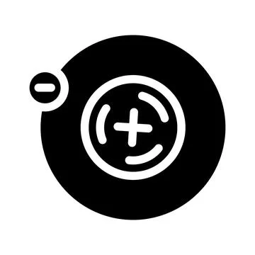 Physics molecular structure glyph icon vector illustration Illustrazione stock