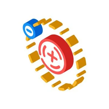 Physics molecular structure isometric icon vector illustration Illustrazione stock
