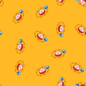 Physics molecular structure isometric icon seamless pattern Stock Illustration