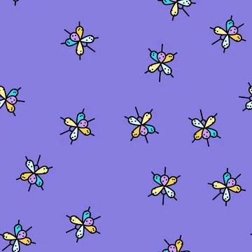 Physics molecular structure vector seamless pattern Stock Illustration