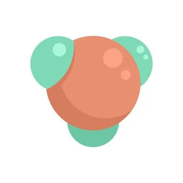 Physics molecule icon flat isolated vector イラスト素材