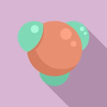 Physics molecule icon, flat style イラスト素材
