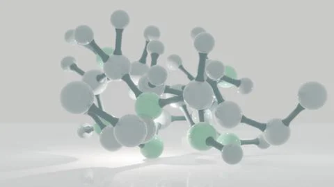 Physics  molecule model. Science or medical background with molecules and atoms Stock Illustration