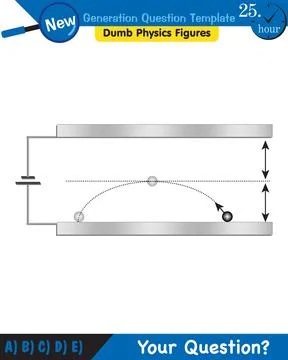 Physics, parallel plate capacitor in circuit, Capacitors, circuit elements Stock Illustration