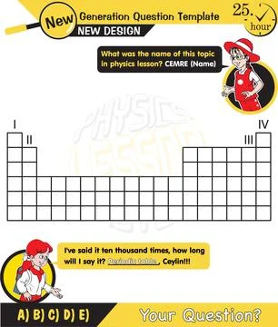 Physics, periodic system Stock Illustration