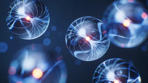 Physics quantum and scientific background, 3d rendering. Stock Footage 272562160