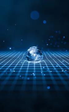 Physics quantum and scientific background, 3d rendering. Stock Photos