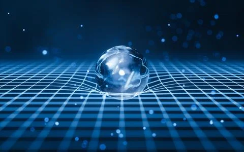 Physics quantum and scientific background, 3d rendering. Stock Photos