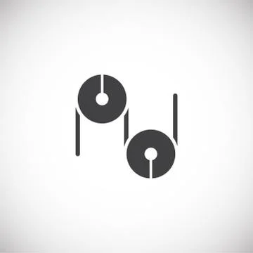 Physics related icon on background for graphic and web design. Creative Stock Illustration