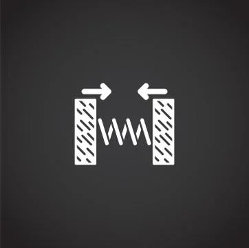 Physics related icon on background for graphic and web design. Creative Stock Illustration