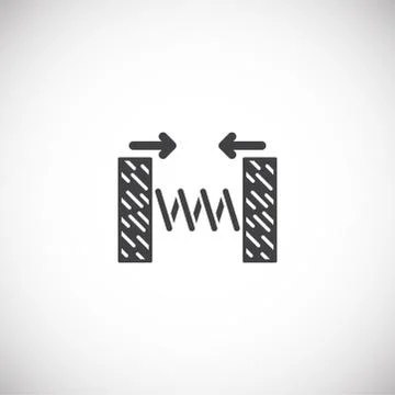 Physics related icon on background for graphic and web design. Creative Stock Illustration