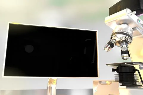 Physics research concept, object 3D illustration Stock Illustration