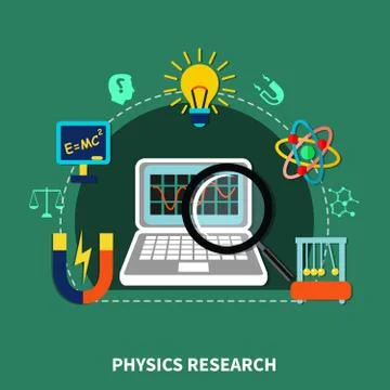 Physics Research Elements Stock Illustration