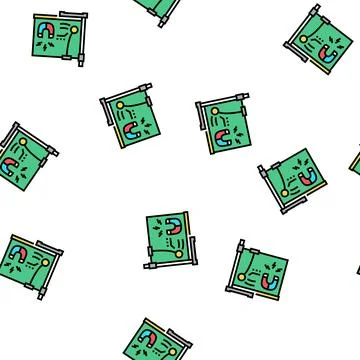 Physics school subject vector seamless pattern Illustrazione stock