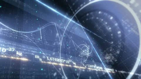 PHYSICS, SCIENCE. ABSTRACT BACKGROUND WITH DIFFERENT FORMULAS Stock-Footage 11060482