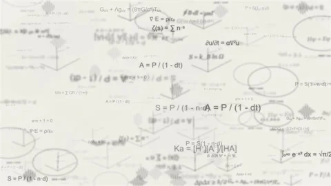 Physics science equations in motion Stock Footage 332056539