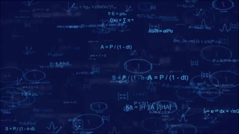 Physics science equations in motion 库存影片 332056543