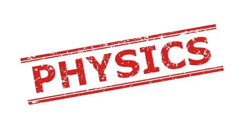 PHYSICS Seal with Unclean Surface and Double Parallel Lines Stock Illustration