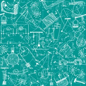 Physics seamless pattern 스톡 일러스트