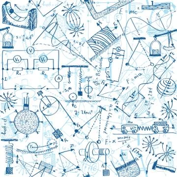 Physics seamless pattern Stock Illustration