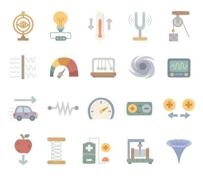 Physics set featuring armillary circuitry Stock Illustration