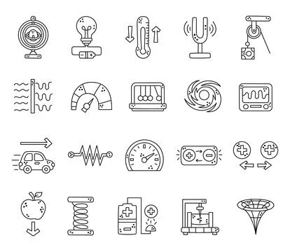 Physics set featuring armillary circuitry Stock Illustration