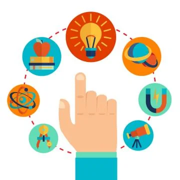 Physics signs concept Stockillustratie