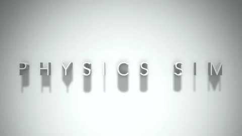 Physics sim 3D title animation with shadows on a white background Stock Footage 297389360