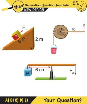 Physics, simple machines Stock Illustration