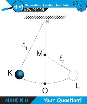 Physics - Spring System, Motion of a mass on an ideal spring Stock Illustration