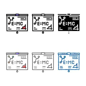 Physics studying color icon modern vector イラスト素材