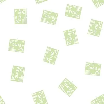 Physics studying glyph seamless pattern Stock Illustration