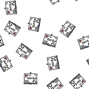 Physics studying vector seamless pattern Stock Illustration