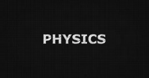 PHYSICS text on board Stock Illustration