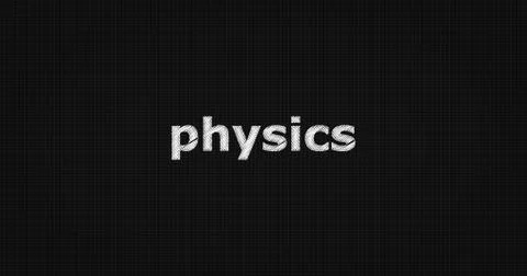 PHYSICS text on board Stock Illustration