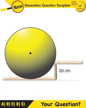 Physics, torque, next generation question template, eps Stock Illustration