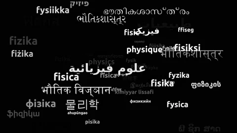 Physics Translated in 55 Worldwide Languages Endless Looping 3d Zooming Wordc Video stock 145203613