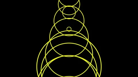 Physics Wave Interference Pattern Circular Waves Illustration Stock Footage 319759225