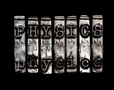 Physics word Stock Photos