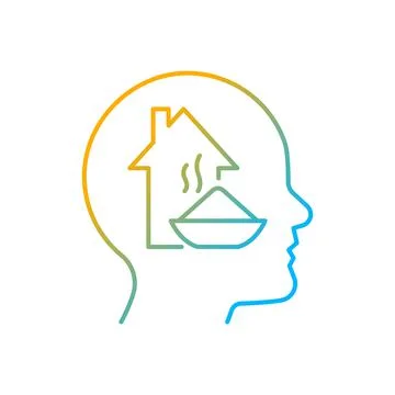 Physiological motivation gradient linear vector icon Stock Illustration