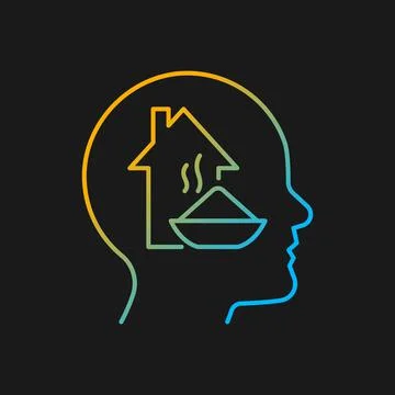 Physiological motivation gradient vector icon for dark theme Stock Illustration