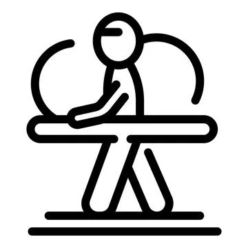 Physiotherapist helping patient exercising with parallel bars after injury イラスト素材
