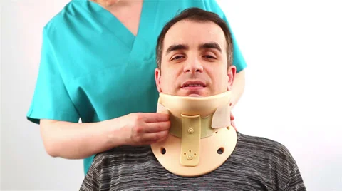 Physiotherapy for adult with neck problems Stock Footage 39468248
