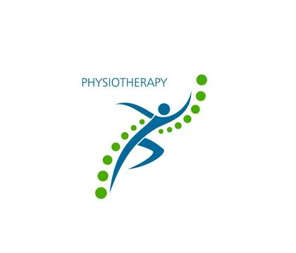 Physiotherapy, back chiropractic massage icon Stock Illustration