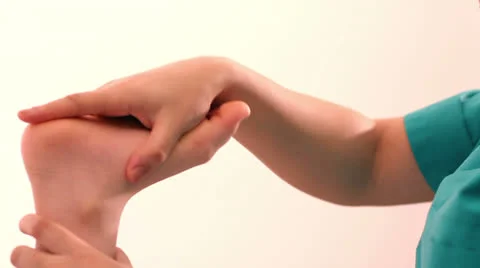 Physiotherapy for children to legs close up Stock Footage 24670025