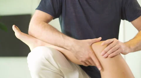 Physiotherapy knee flexibility Stock Footage 42884539
