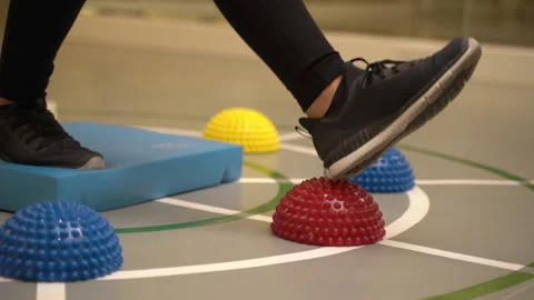 Physiotherapy leg workout Vídeo Stock 138620169