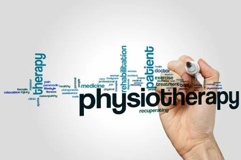 Physiotherapy word cloud Stock Illustration
