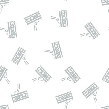 Phytophotodermatitis skin problem glyph vector seamless pattern Stock Illustration