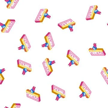 Phytophotodermatitis skin problem isometric icon seamless pattern Stock Illustration